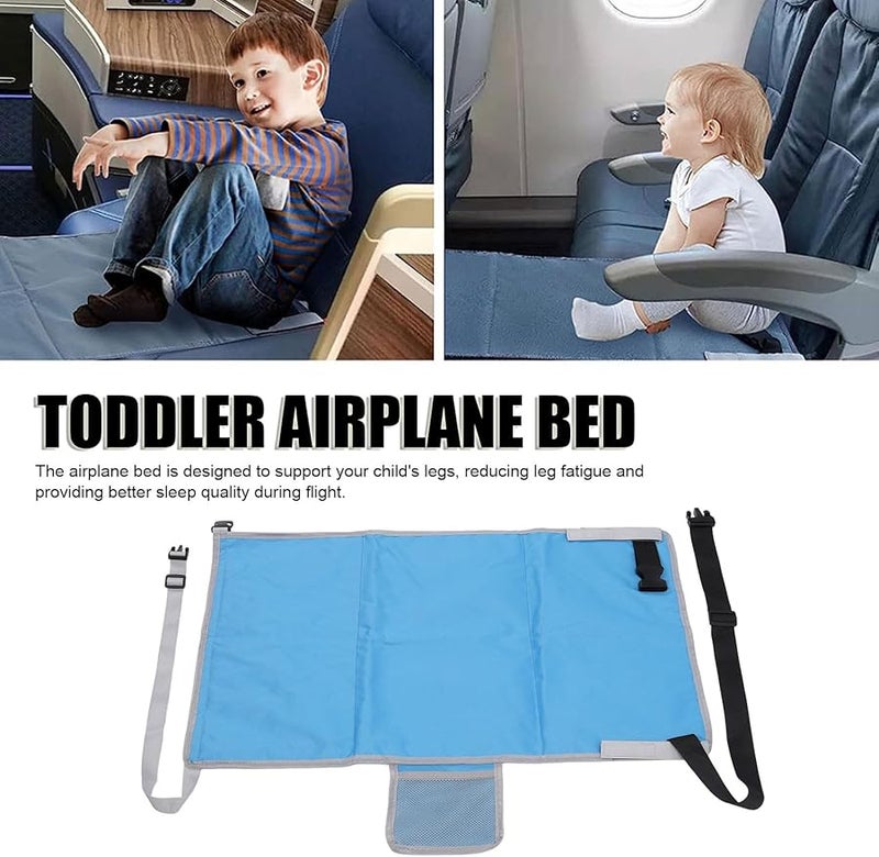 Kids Airplane Bed Travel Seat Extender Leg Rest Polyester Portable Comfortable Support - Image 2